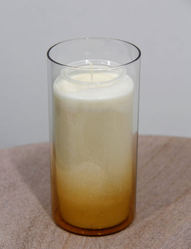 Lampenschutzglas mit gelbem Farbverlauf